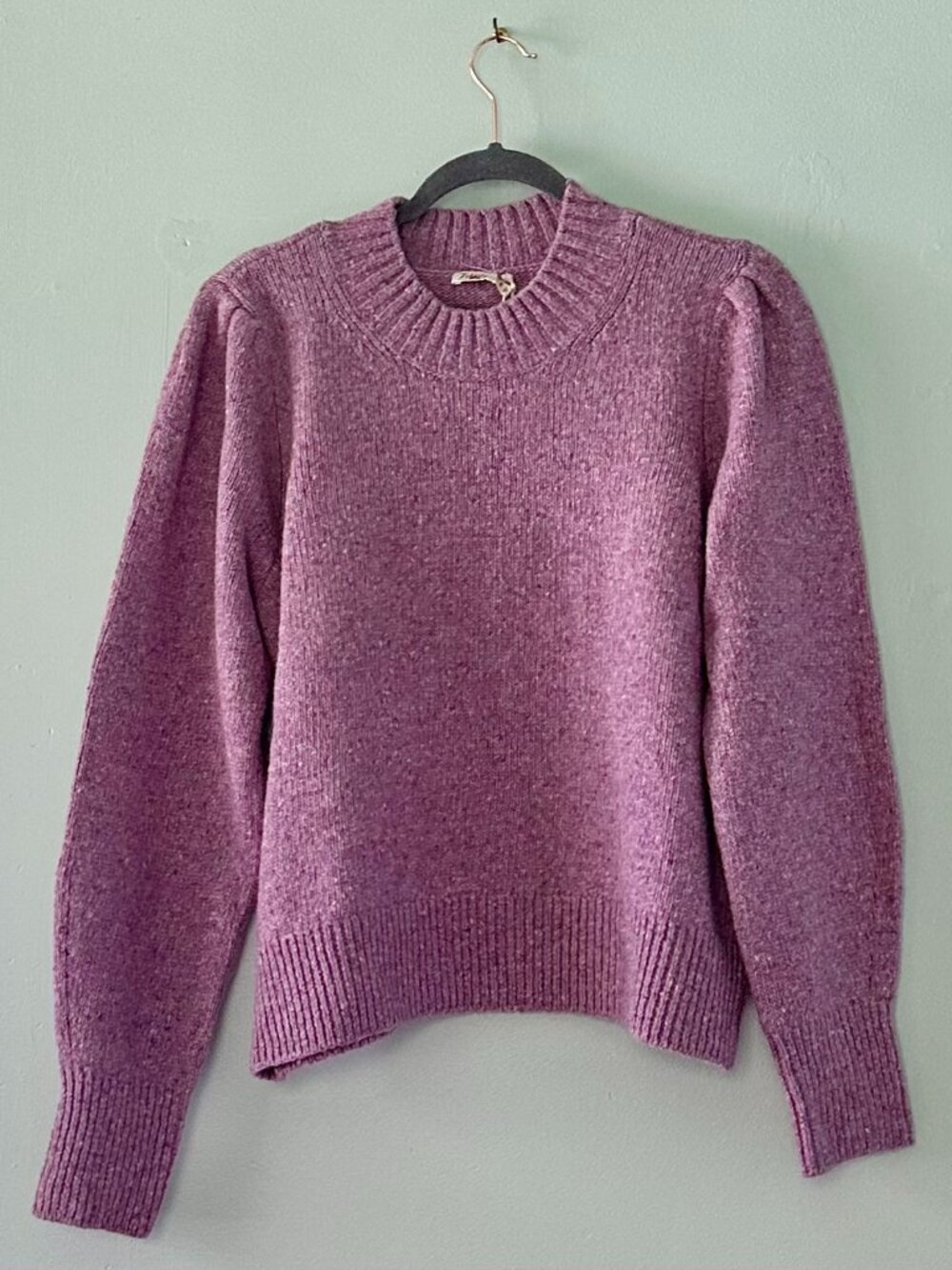 NWT Faherty Boone Merino Wool Sweater Lavender Frost XL